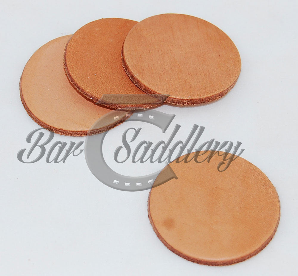 4.5" Die Cut circles great for large coasters.  Vegetable tanned Hermann Oak or Wickett & Craig tooling leather