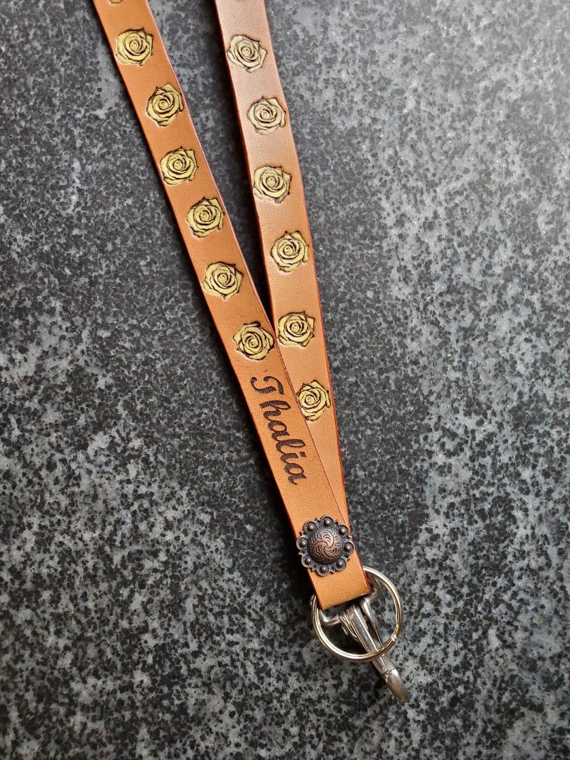 Stamped Leather Lanyards