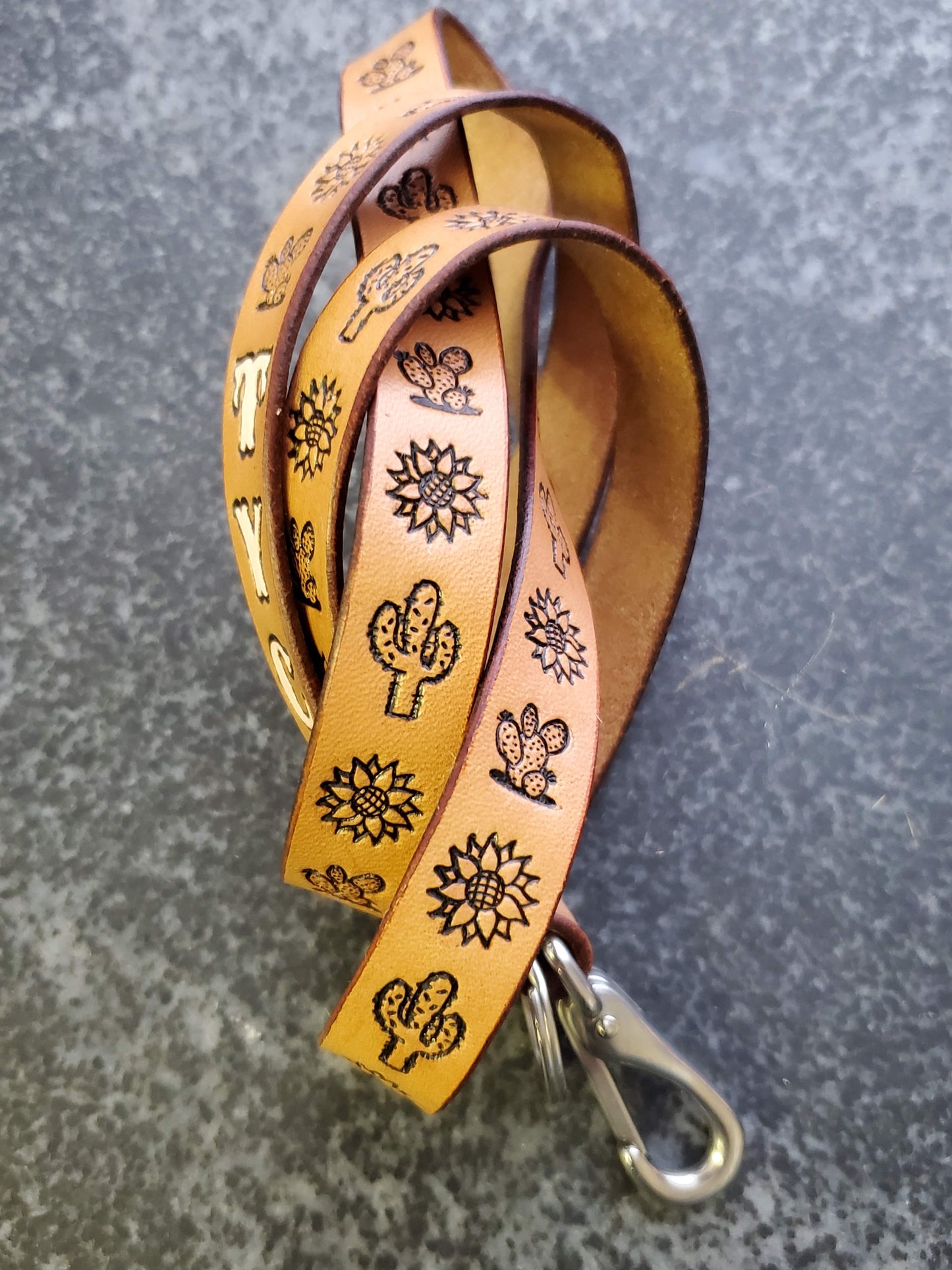 Stamped Leather Lanyards