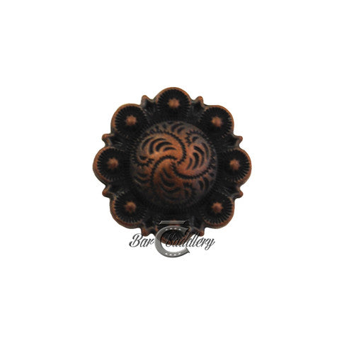 Antique Copper Berry Concho 3/4"