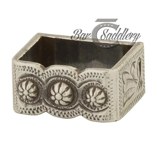 Loop Berry concho buckle antique silver