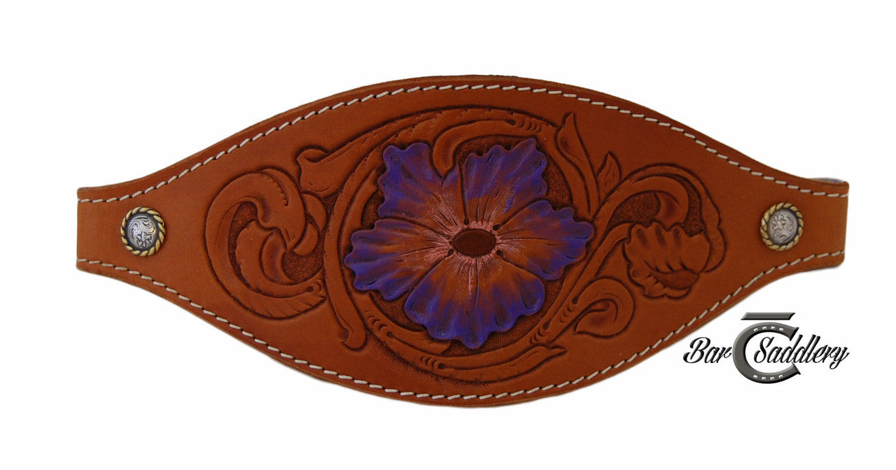 Bronc Nose Band Floral Tooling Pattern #1