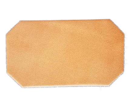 Clipped corner leather rectangle