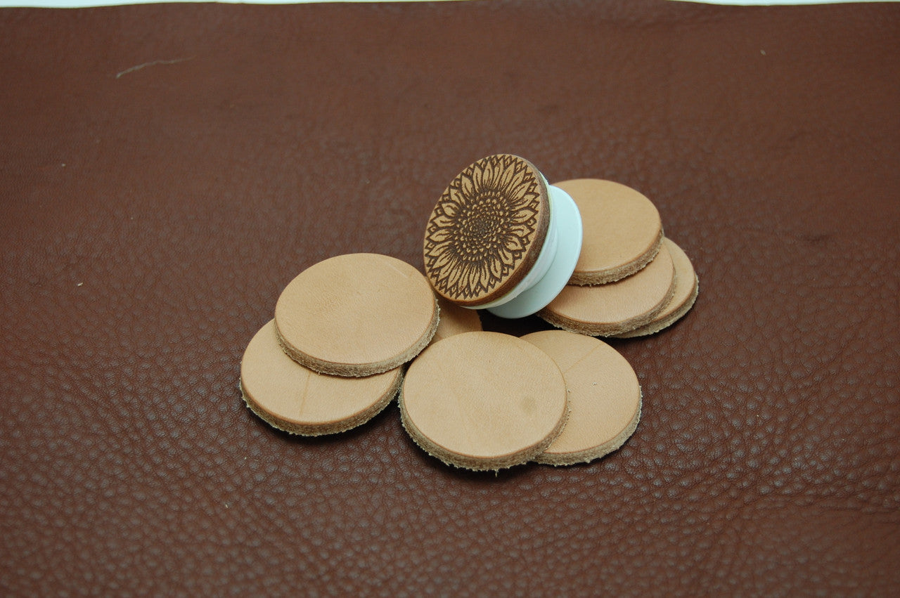 Bulk Phone Grip Die Cut Leather Circles ~ 10pk