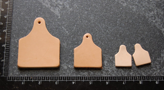 Leather Ear Tags for Keychains, Pendants, Earrings, Hang Tags etc.