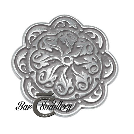 Floral Engraved Concho Stainless Steel