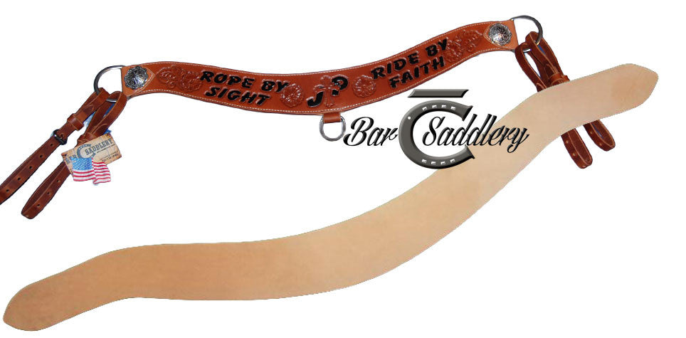 Make your own tripping / choker style breast collar with this blank. Finished collar is an example of collar made with this blank style.