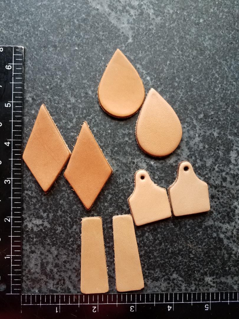 Leather Earring Shapes - Bulk  Mix & Match 40 Pairs